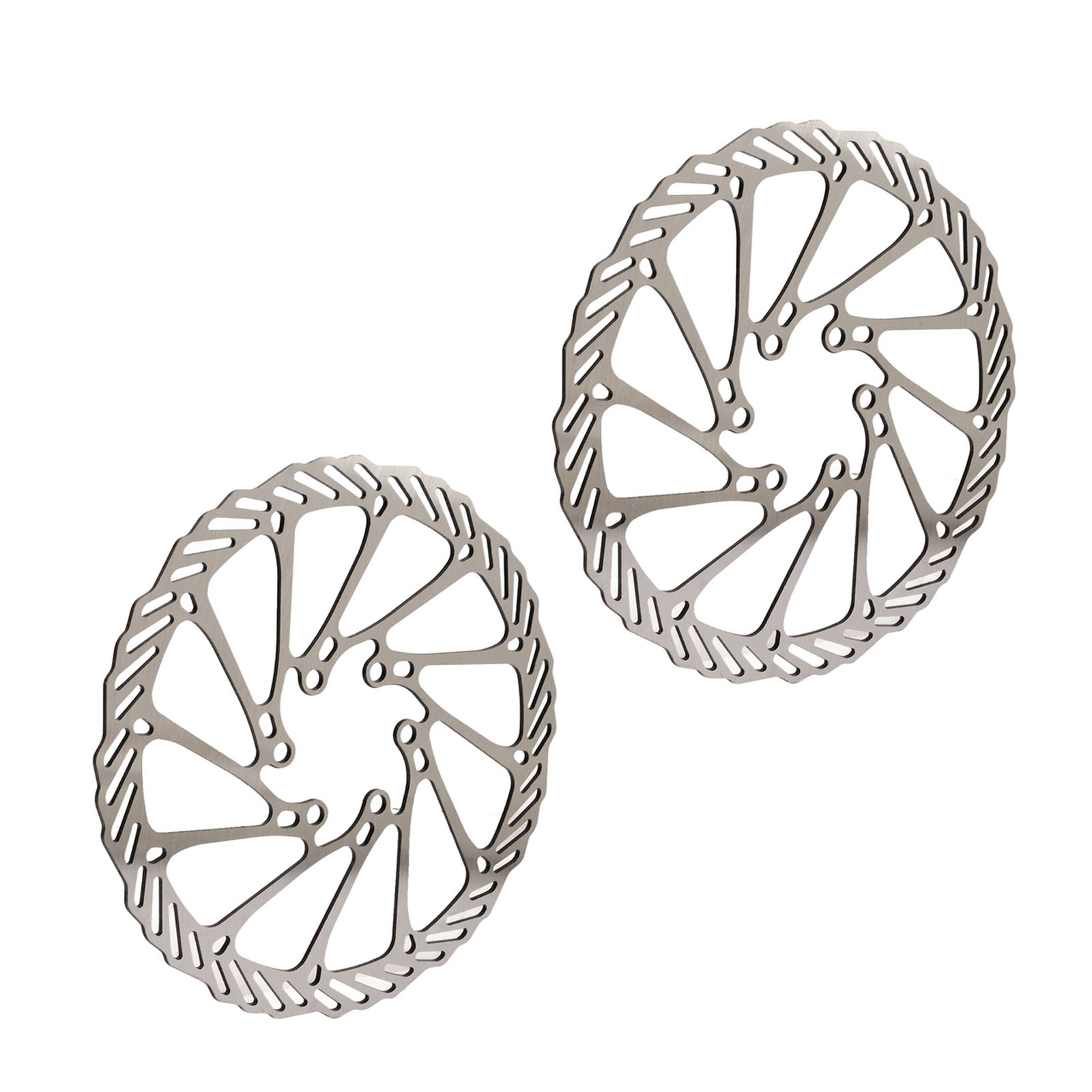 (160mm/6.3in)2 Pcs Bike Disc Brake Rotors Lightweight Fast Heat Dissipation