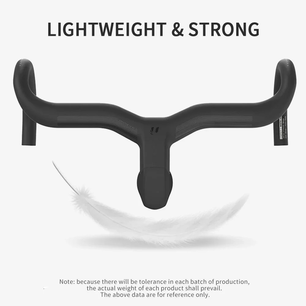 Road Bike -6° Rise Carbon Integrated Drop Bar 28.6mm Internal Routing with Mount