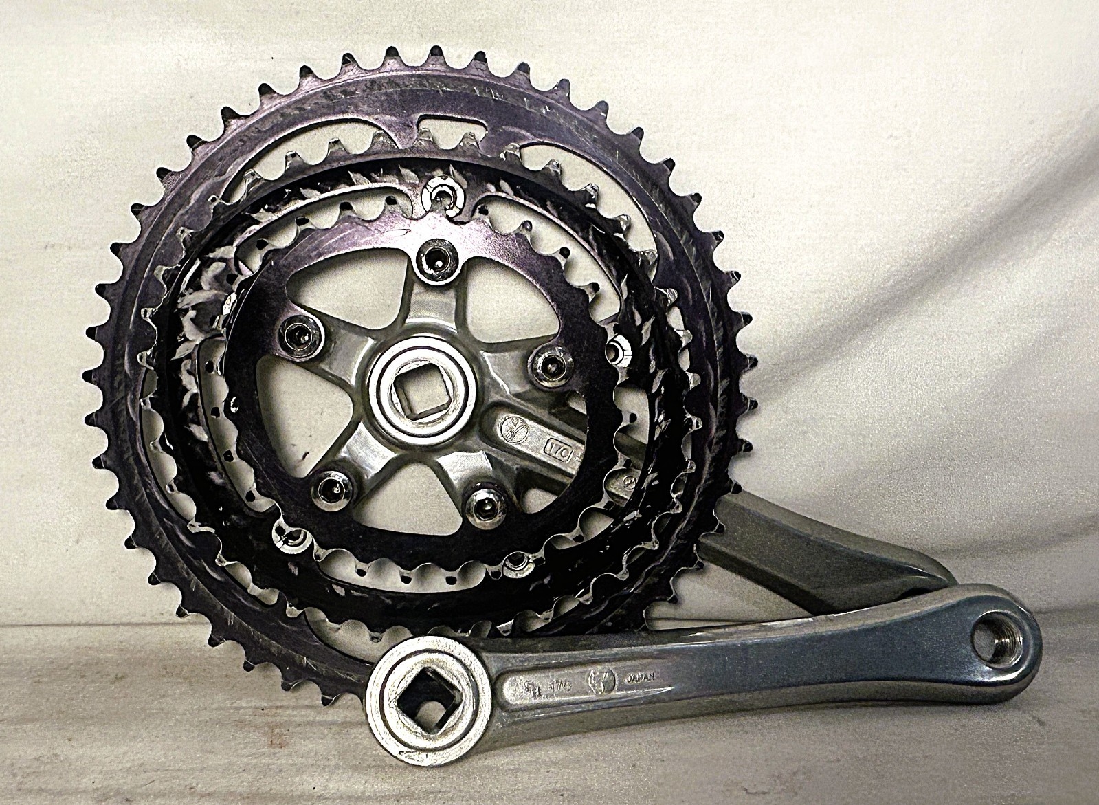 Vintage Sakae FX SLP triple crankset mountain bike mtb ovaltech 170mm road race