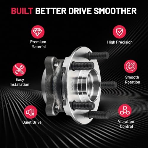 513303 2PCS Front Wheel Bearing and Hub Assembly 5 Lugs Compatible 2PCS 513303