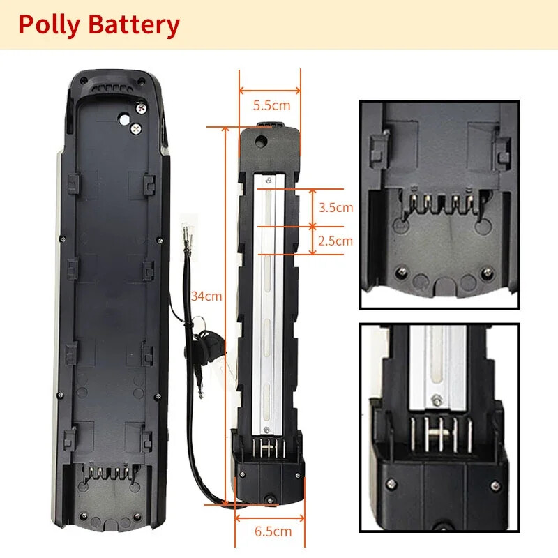 48V 17.5AH Lithium Yingwu Electric Bike External polly Batter