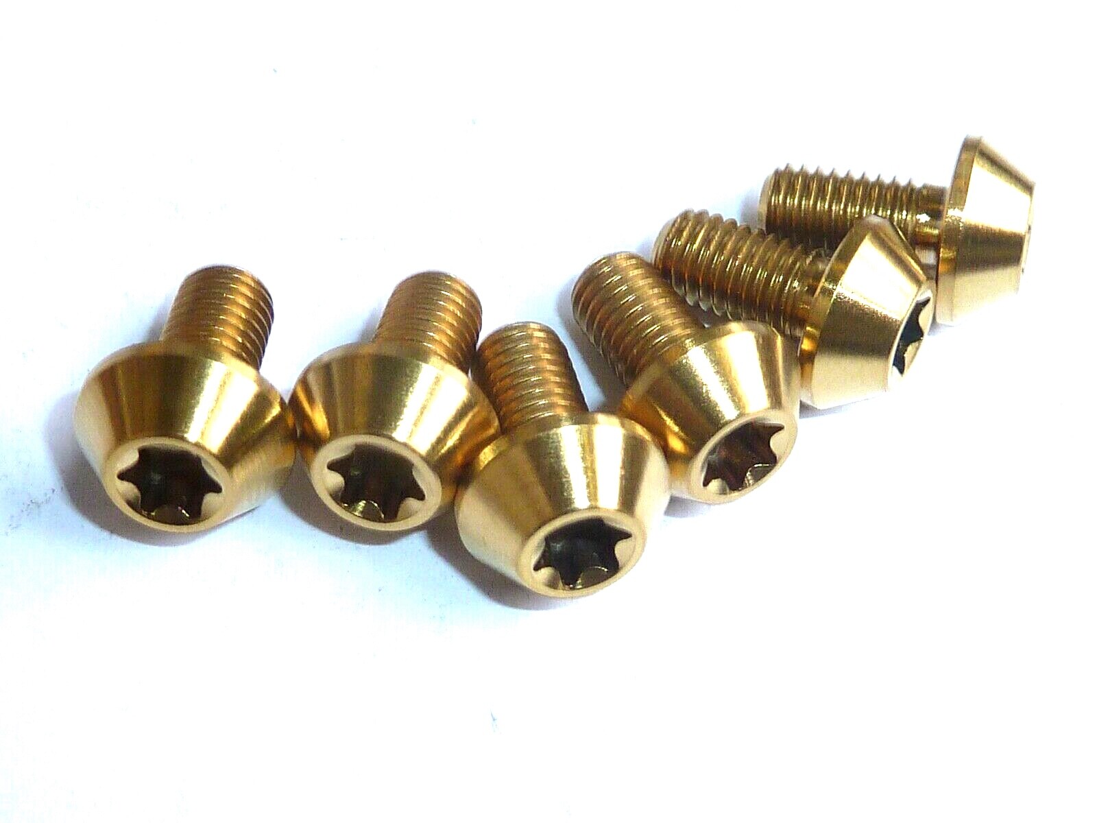 Titanium Rotor Disc Bolts M5x10 T25 Torx Gold 6 12 packs Ti mountain bike bmx