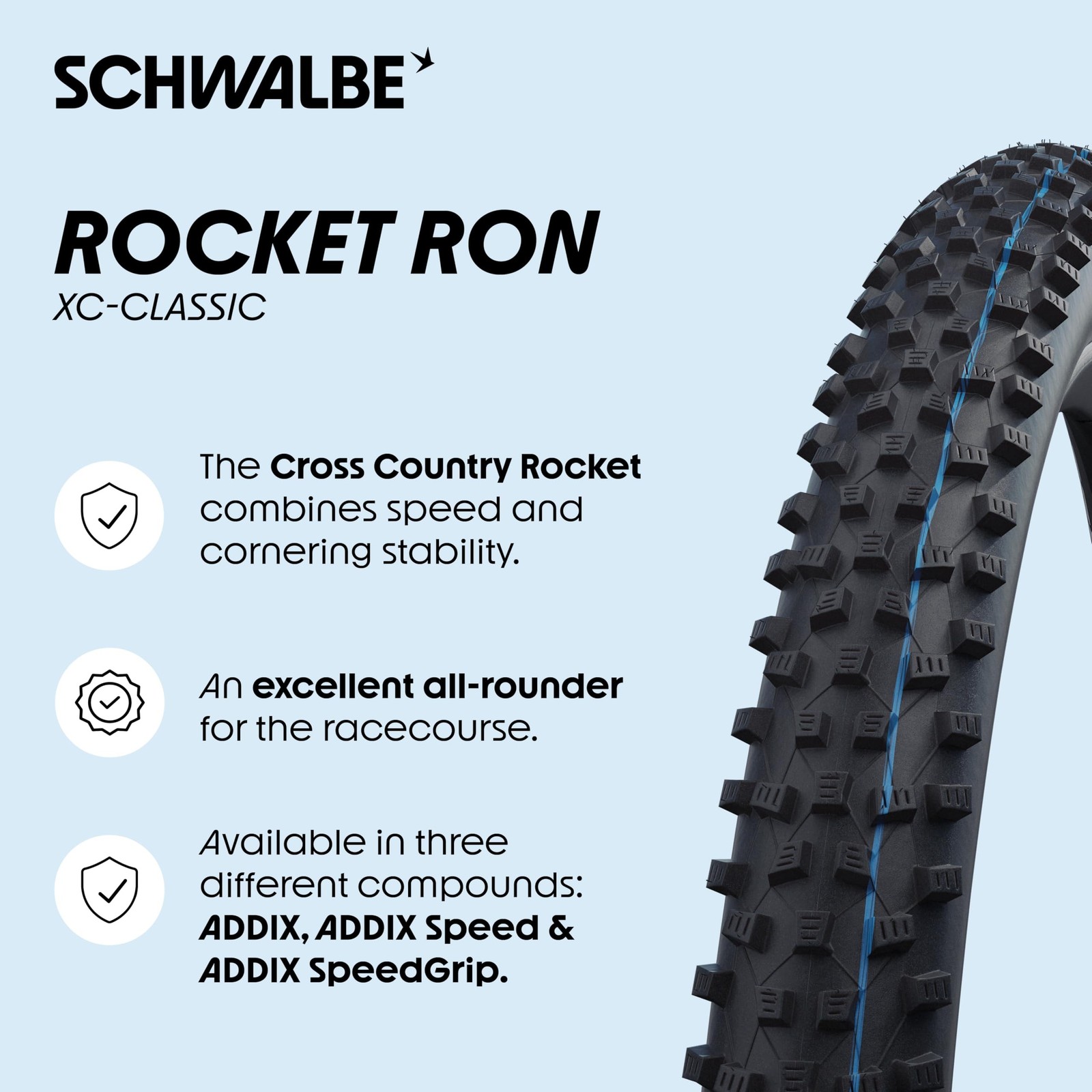 Schwalbe Rocket Ron Cycle Tyre 27.5×2.80 ADDIX SpeedGrip