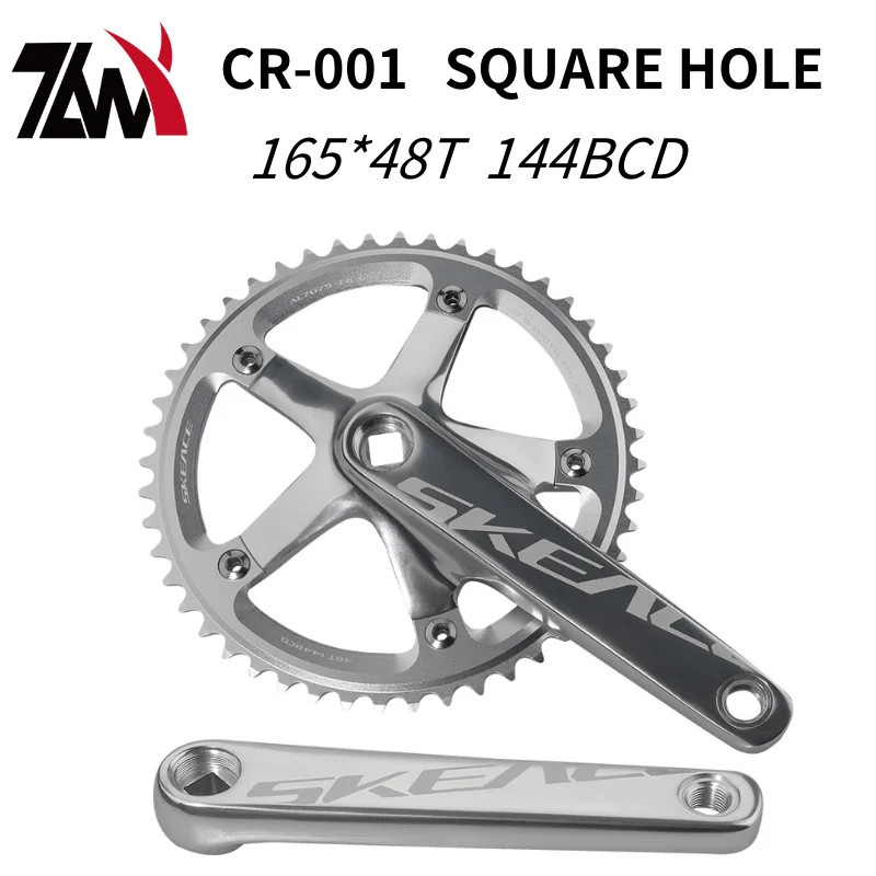 SKEACE Bicycle Crankset 144BCD Mountain Bike Square Hole Crank Aluminum Alloy Si