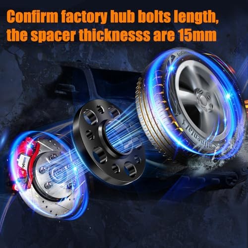 15mm 5×112 Wheel Spacers Fit for Most Newer A4 S4 A5 S5 A6 5/8″ ( 15mm )Thick