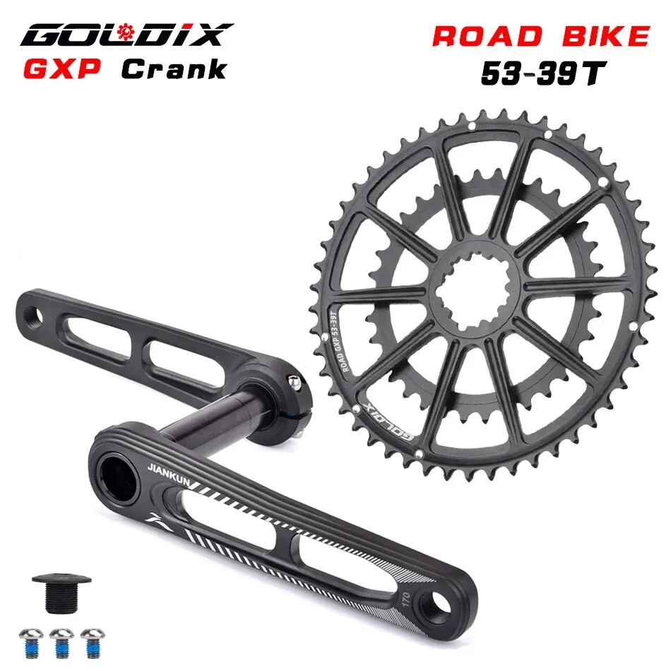 165mm/170mm Ultralight Road Bike Crank Bicycle Crankset Double Chainring 50-34T
