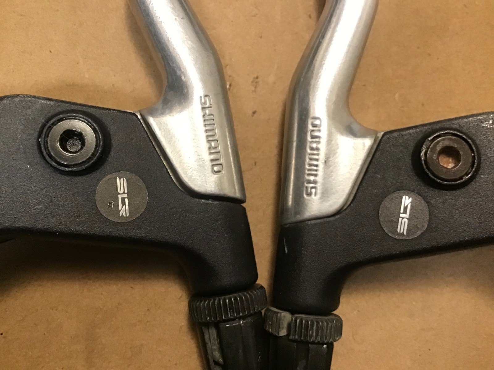 Vintage Shimano BL-MT62 SLR Brake Levers Pair 22.2mm Black Aluminum Japan MTB