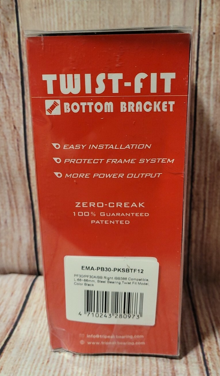 TRIPEAK, Twist-Fit PF30/PF386, «RIGHT» 68-86mm. color BLACK «NEW»