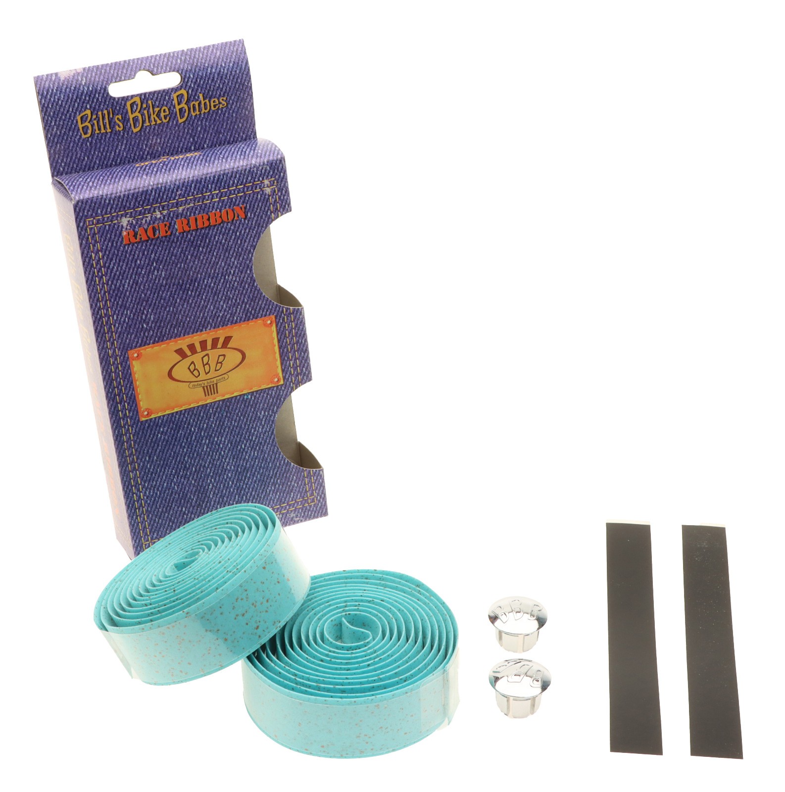 BBB Race Ribbon Bar Tape Adhesive Synth Cork-Like Cyan /Celeste Bar Wrap NEW NOS