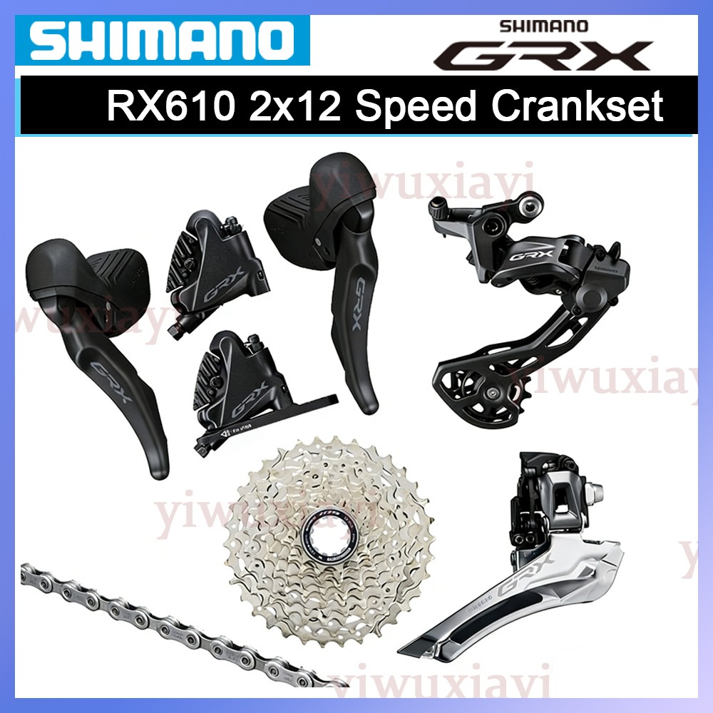 Shimano GRX RX610 2×12-speed Groupset RX820 Rear Derailleur R7100 Cassette 36T