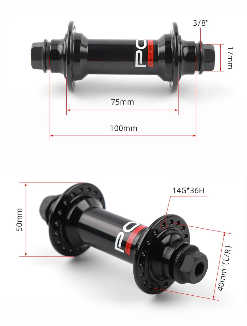 BMX Bike Hub 9T 36H Front and Rear BMX Hubs Sealed Bearings Bicycle Parts
