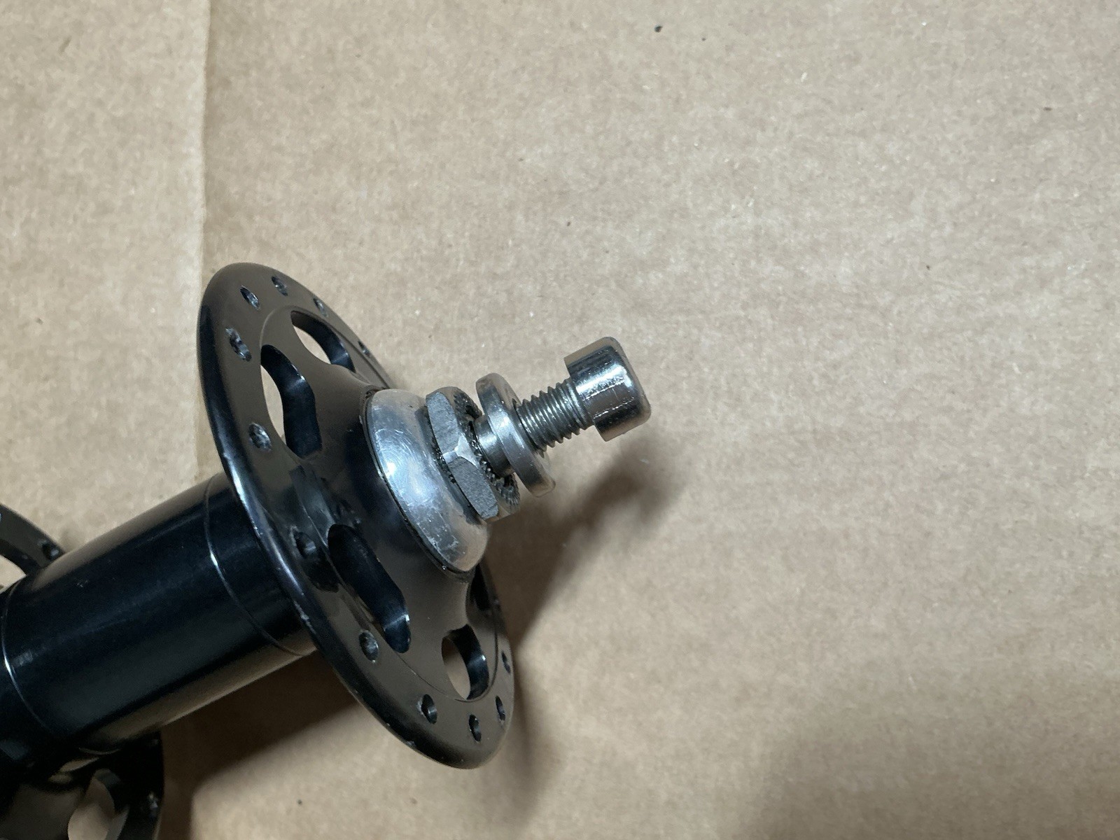 Paul Components High Flange Front Hub, 100mm Spacing, 32 Hole, Bolt-On, Black