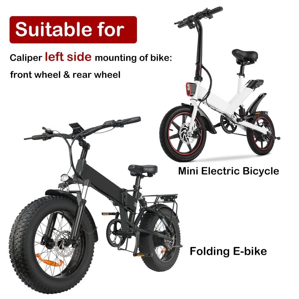 EBike Hydraulic Disc Brake Set HB-876E 4 Piston Right Lever Rear Caliper Sensor
