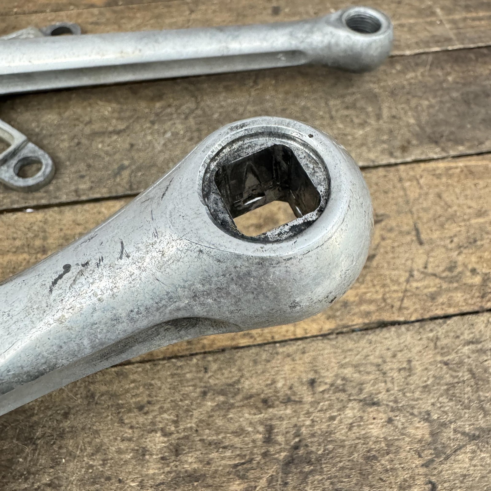 Vintage Topline Crankset 175 177 Crank 130 BCD Square Taper Road Bike Alloy Arms