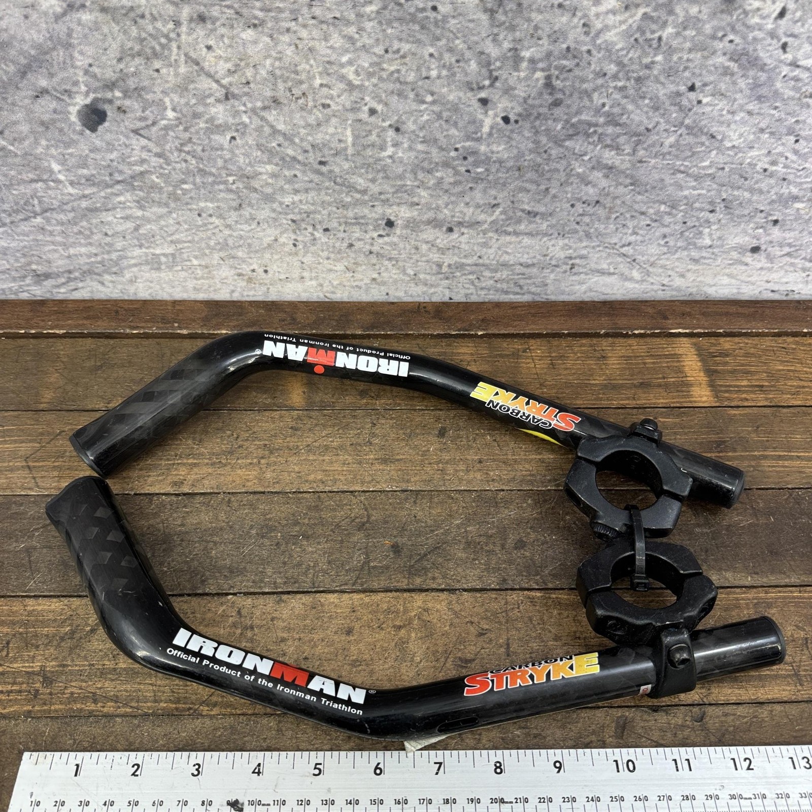 Profile Design Carbon Stryke Aerobar 31.8 Clamp Black Ironman TT Tri Bar Bike