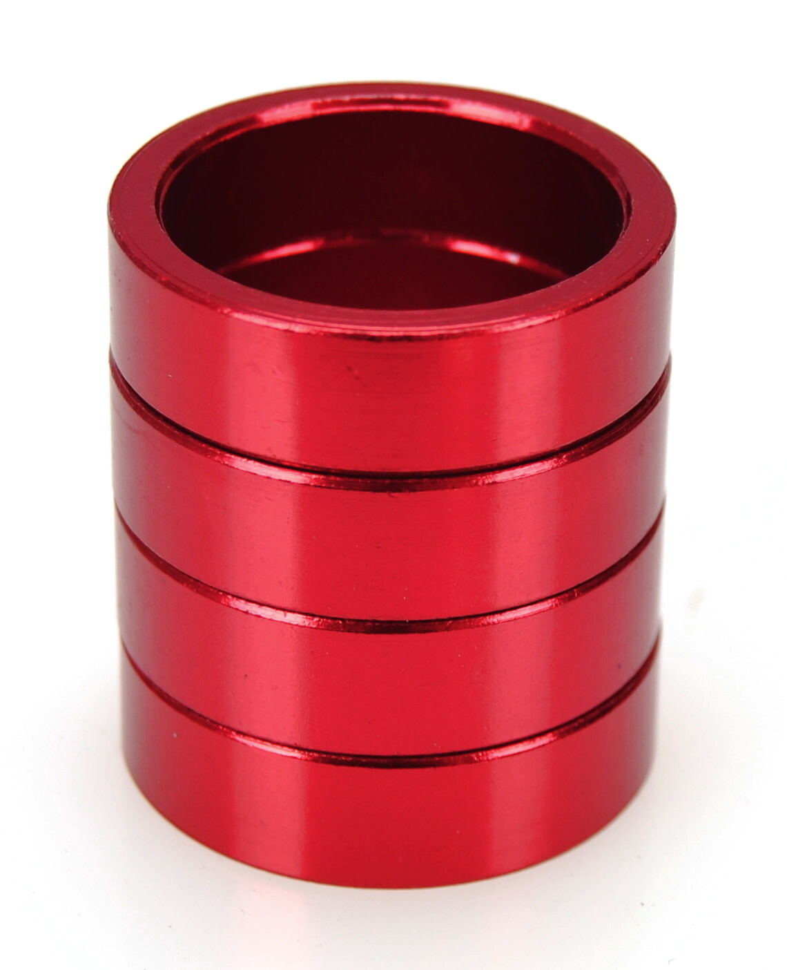 Bicycle BMX or MTB headset spacers for 1 1/8″ threadless (SET of 4) 10mm – RED
