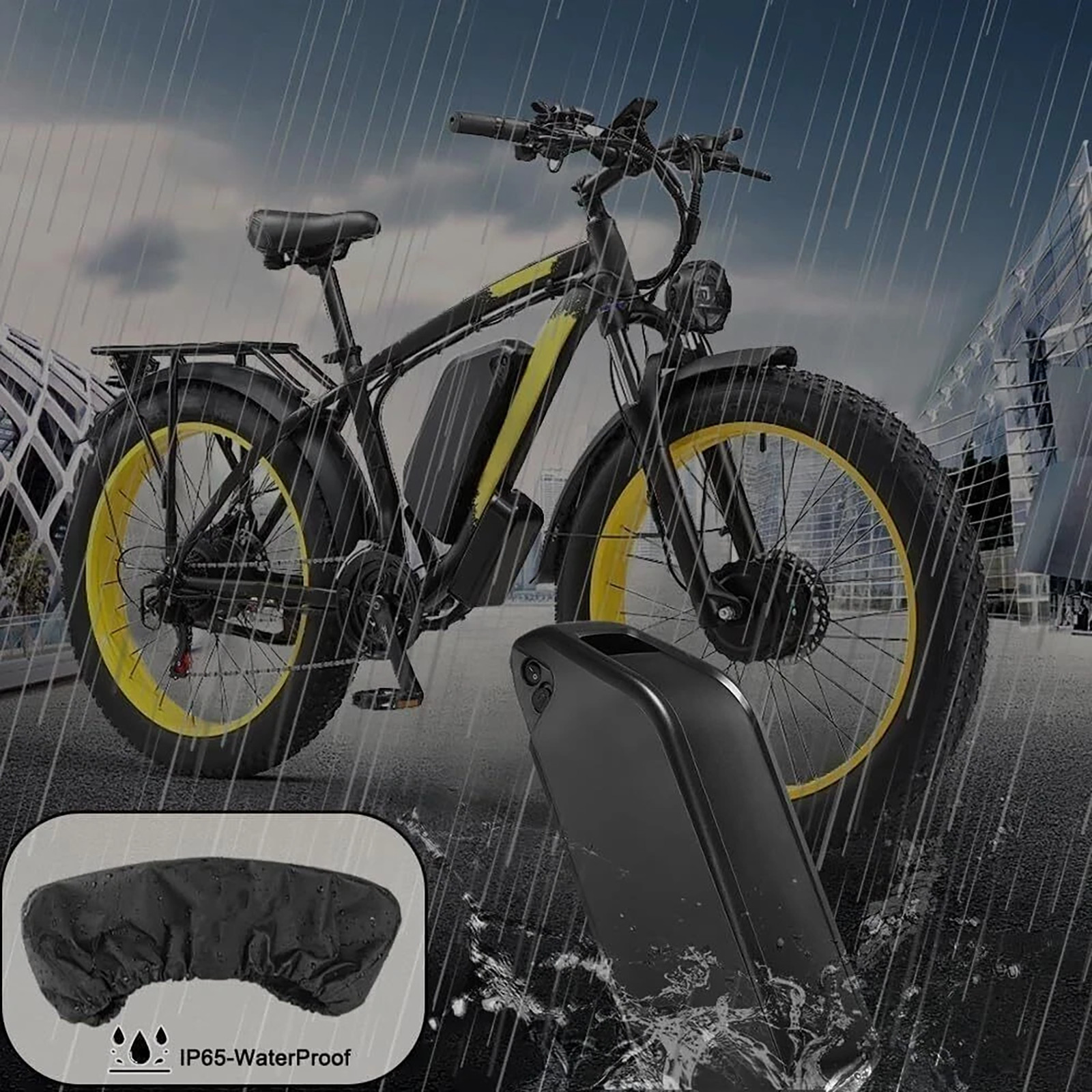 Hailong 48V ebike lithium battery w/ USB Port 20Ah for bicycle 50W-1800W Motors