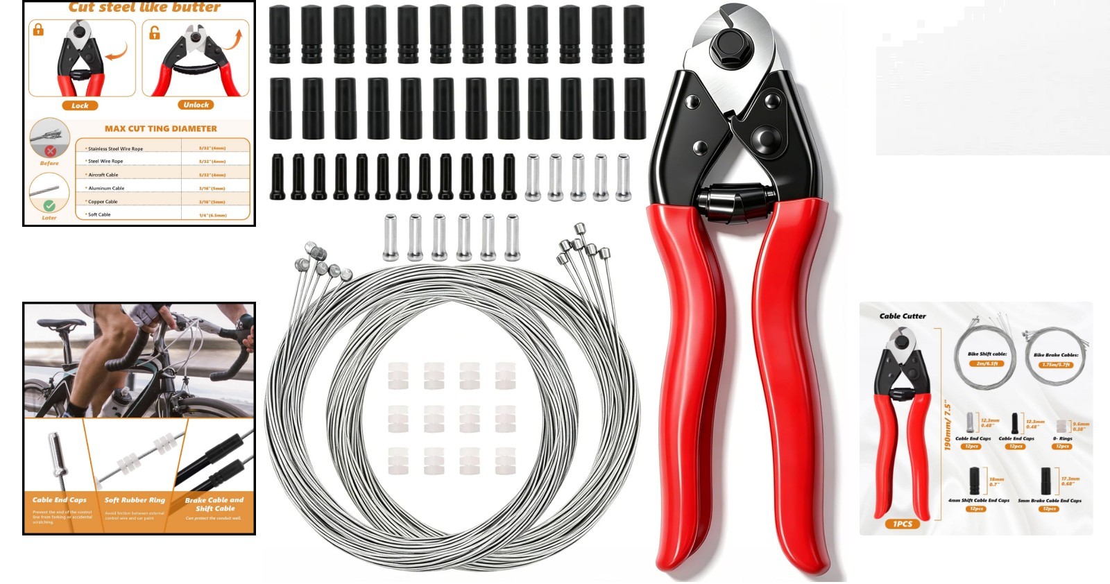 Comprehensive 73PCS Bike Maintenance Kit with O-Rings & Cable End Caps – Mankk