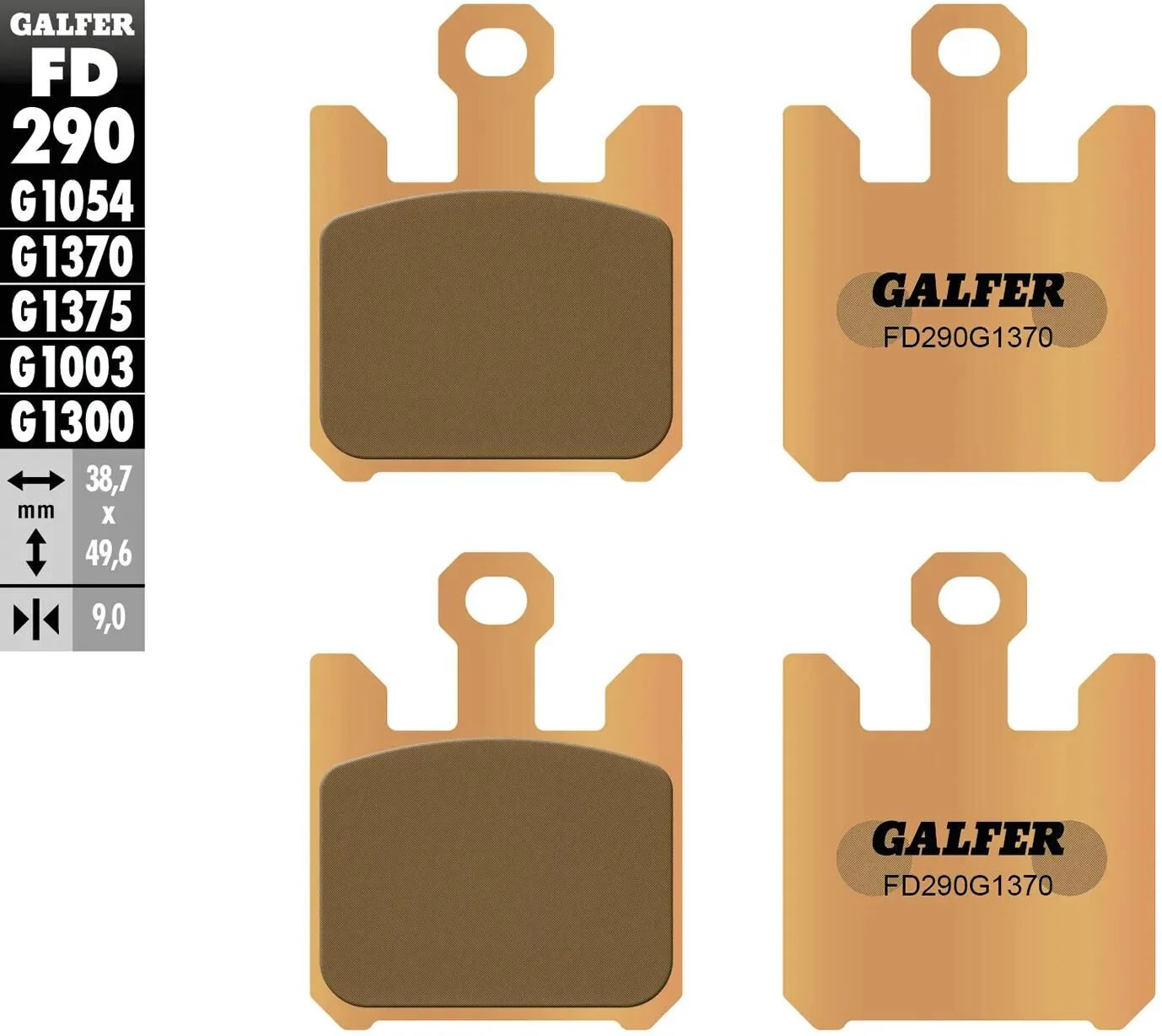 Galfer Brake Pads FD290 Brake Pad FD290 G1370 Sint. Metal Street