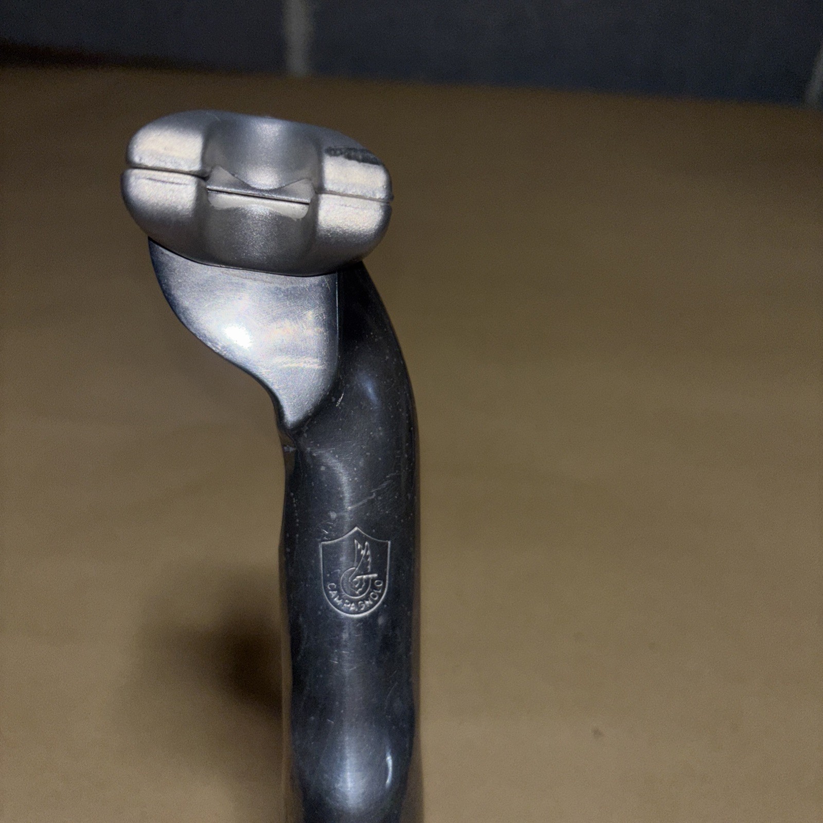 Campagnolo C Record Aero Engraved Crest Logo Seatpost 1980’s 20cm long