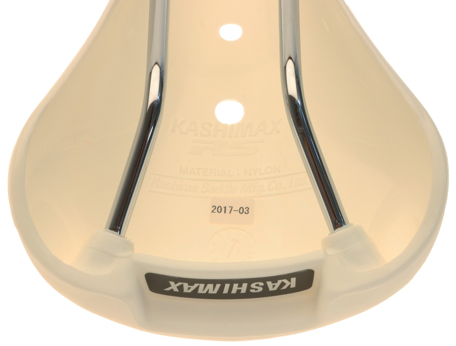 Kashimax Aero MRS-2H Saddle Non-Padded Standard Rails Nylon White NOS NEW