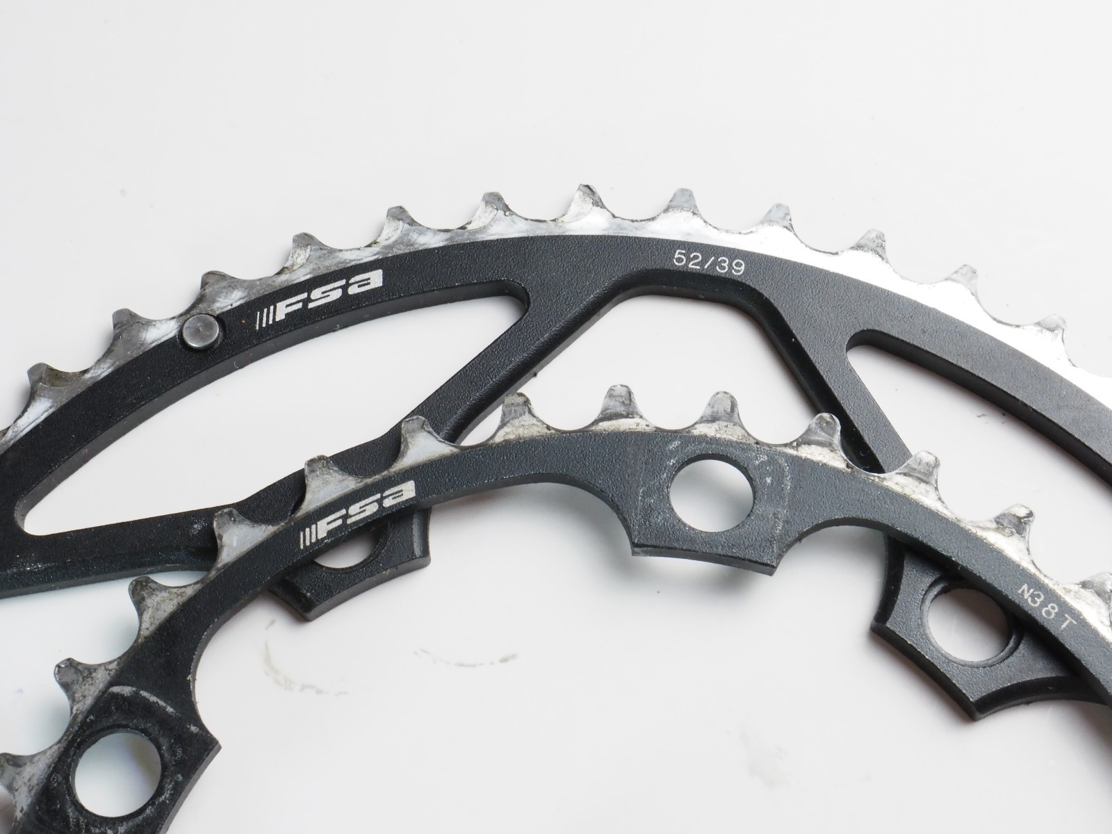 Good, VINTAGE, FSA Road Dual Chainring Set, 52/38T, 130mm BCD & 5 bolts