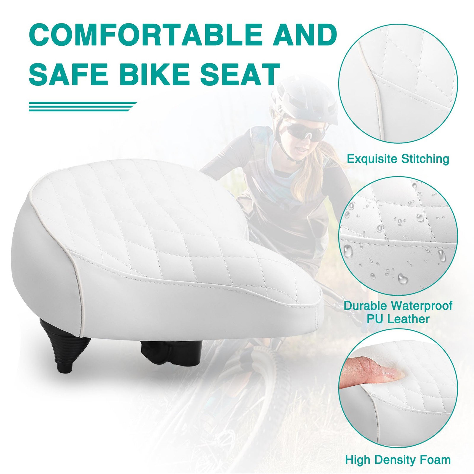Fomas Extra Wide Comfortable Beach Cruiser Bike Seat Suspensionideal Bike Seats