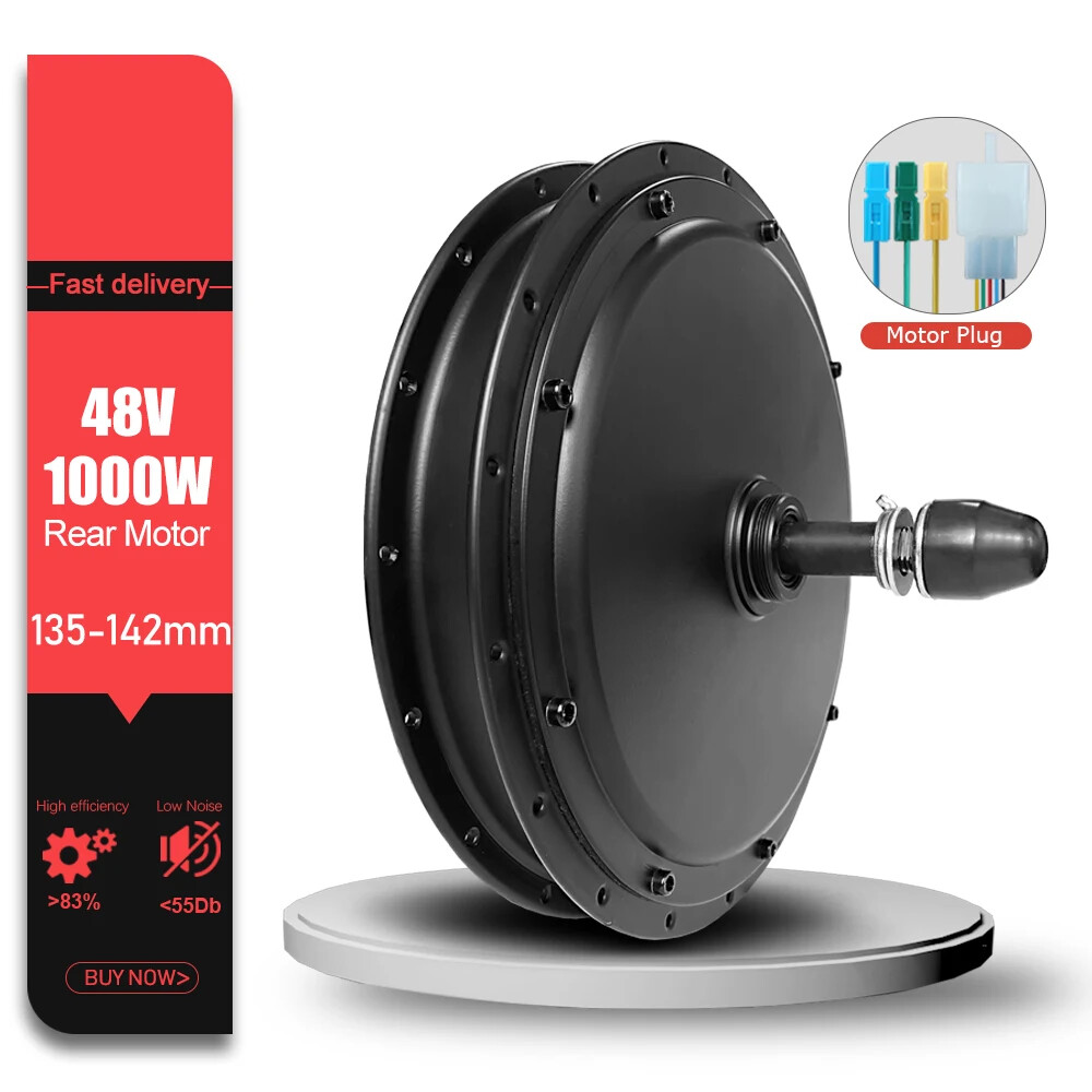 48V 1000W Front/Rear Brushless Gearless Hub Motor Wheel for MTB Electric Bicycle