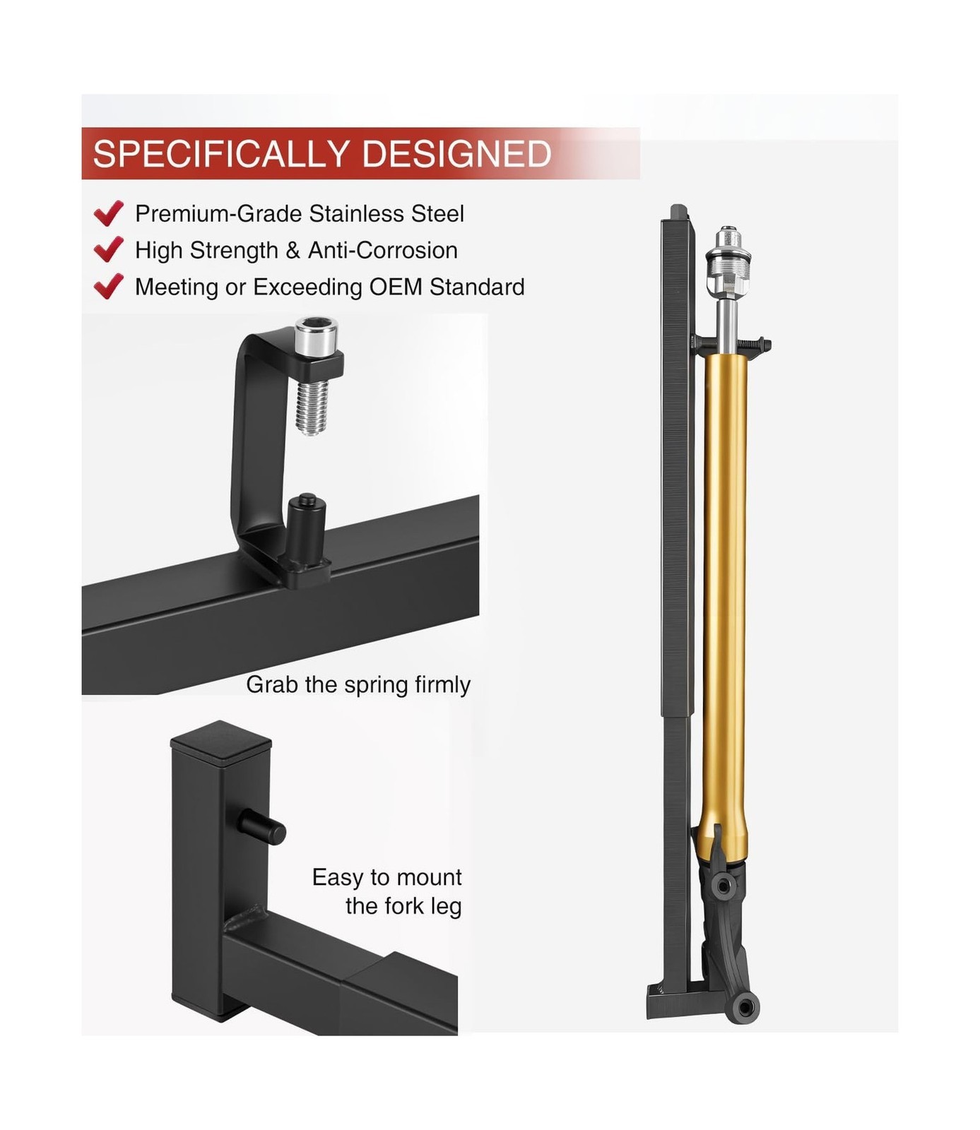 Fork Spring Compressor, Powder Coated – Fit For Sport Bikes