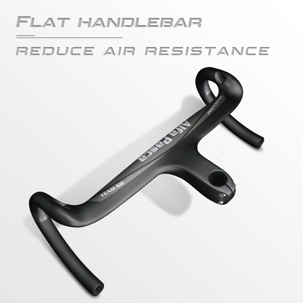 Carbon Road Handlebar Bicycle Stem Integrated Carbon Handle Drop Bars 420mm 440