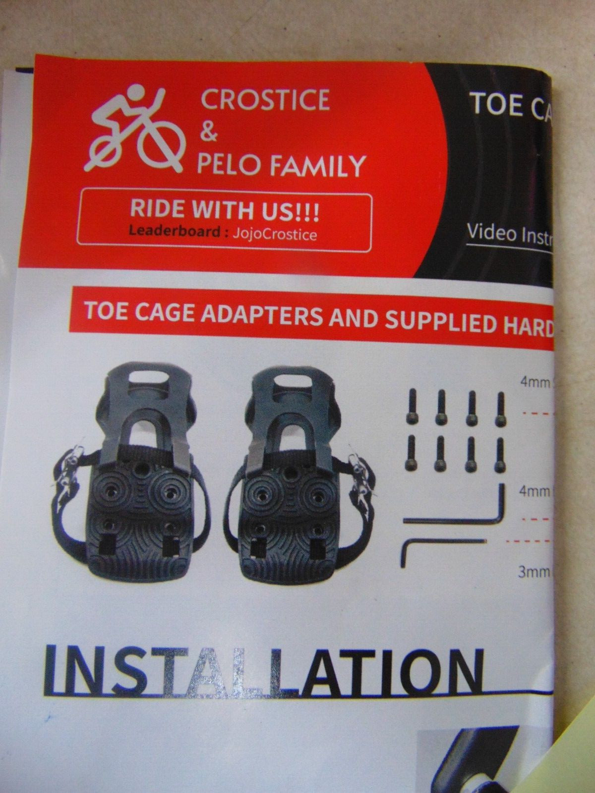 Toe Cages And Adapters Bicycle Adult (set of 2)