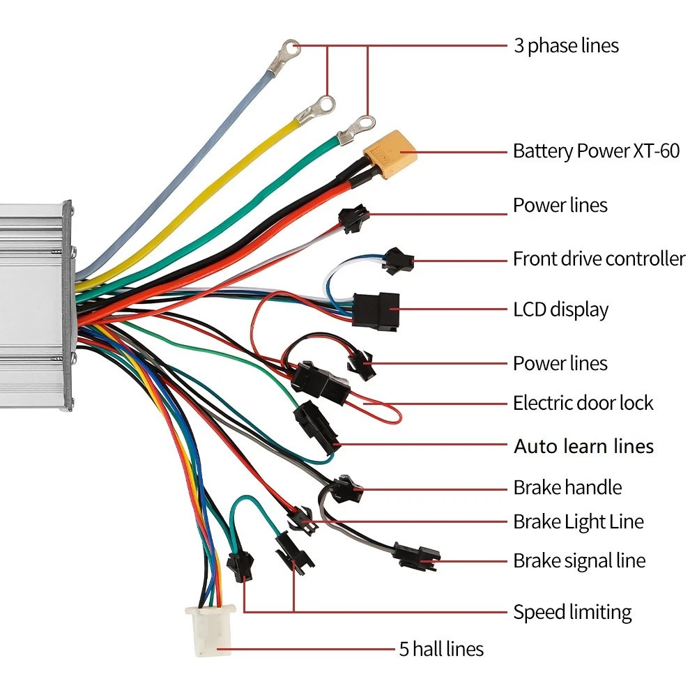 12 Inch Split Motor 48V 60V 72V 1500W 3000W 3500W With Controller Lcd Display