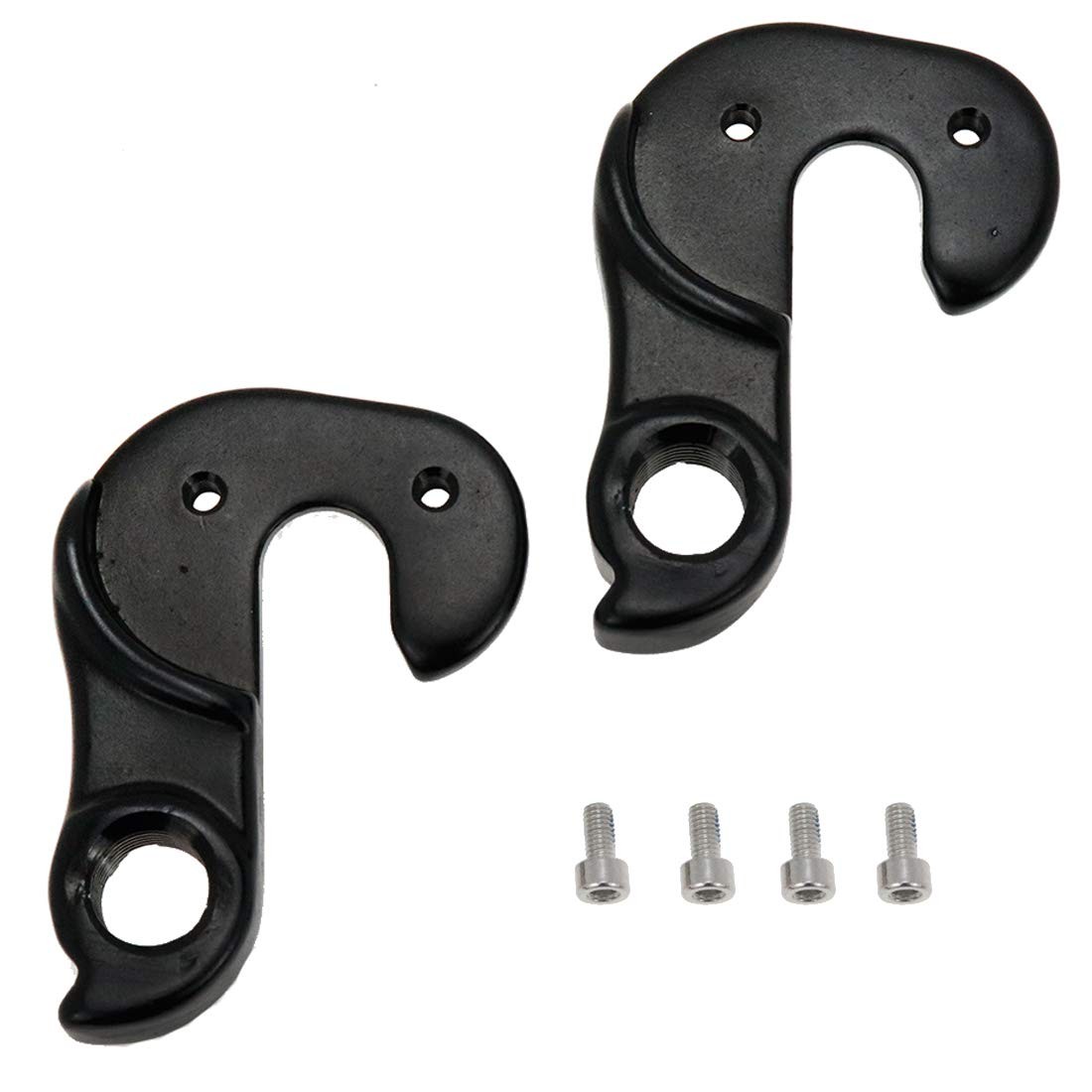 2 Pcs Universal Bicycle Bike Derailleur Hanger Frame Gear Tail Hook, Black