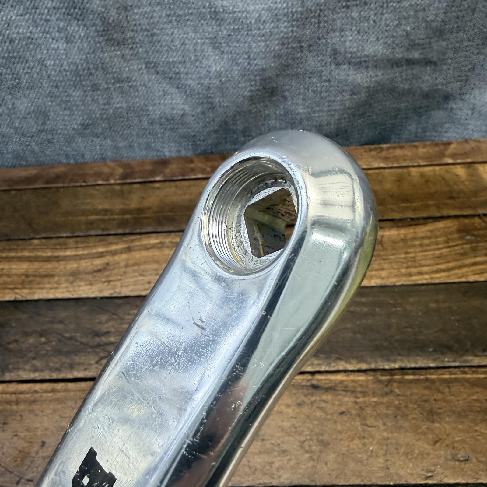 Vintage Bulletproof Crank Arm 165mm Square Taper Silver BMX Alloy RPM