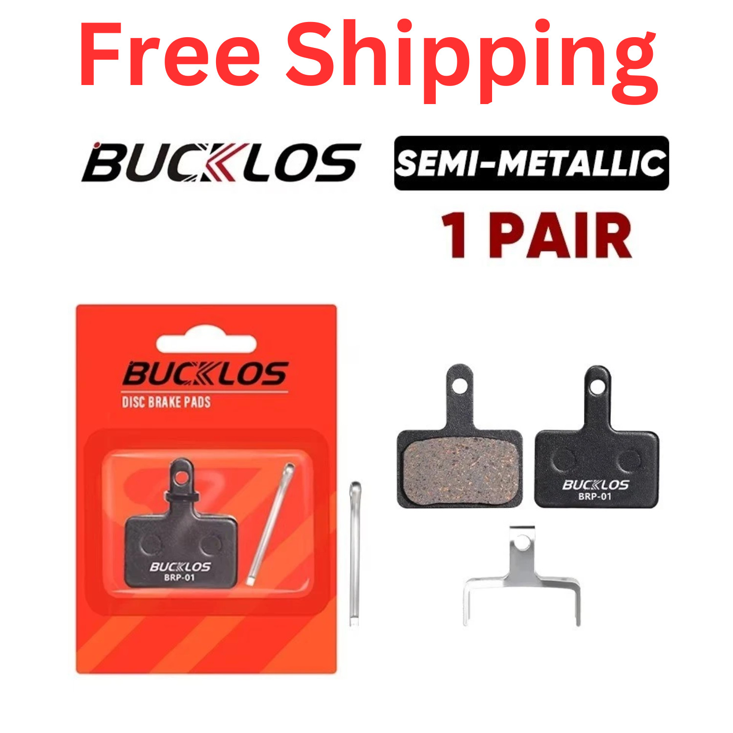 1-10 Pairs MTB Disc Brake Pads Resin & Semi-Metallic Quiet W/ Install Kit E-Bike