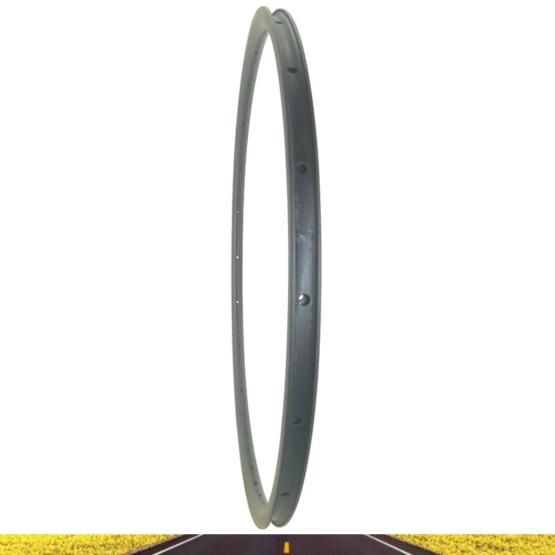 700C 24*23mm Road Bicycle Carbon Rim Basalt V Brake Clincher UD 3K 16-36 Holes