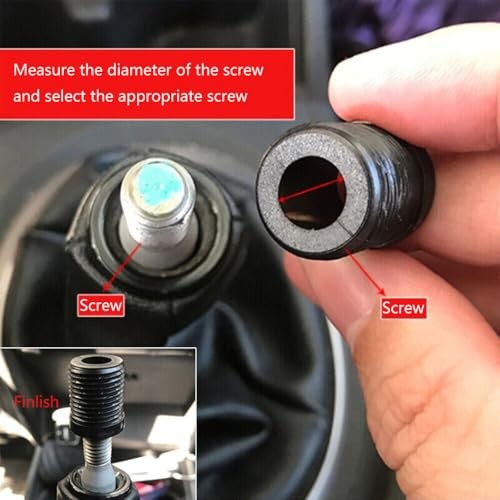 Universal Aluminum Slotted Pistol Grip Handle Manual MT Gear Stick Shift Silver