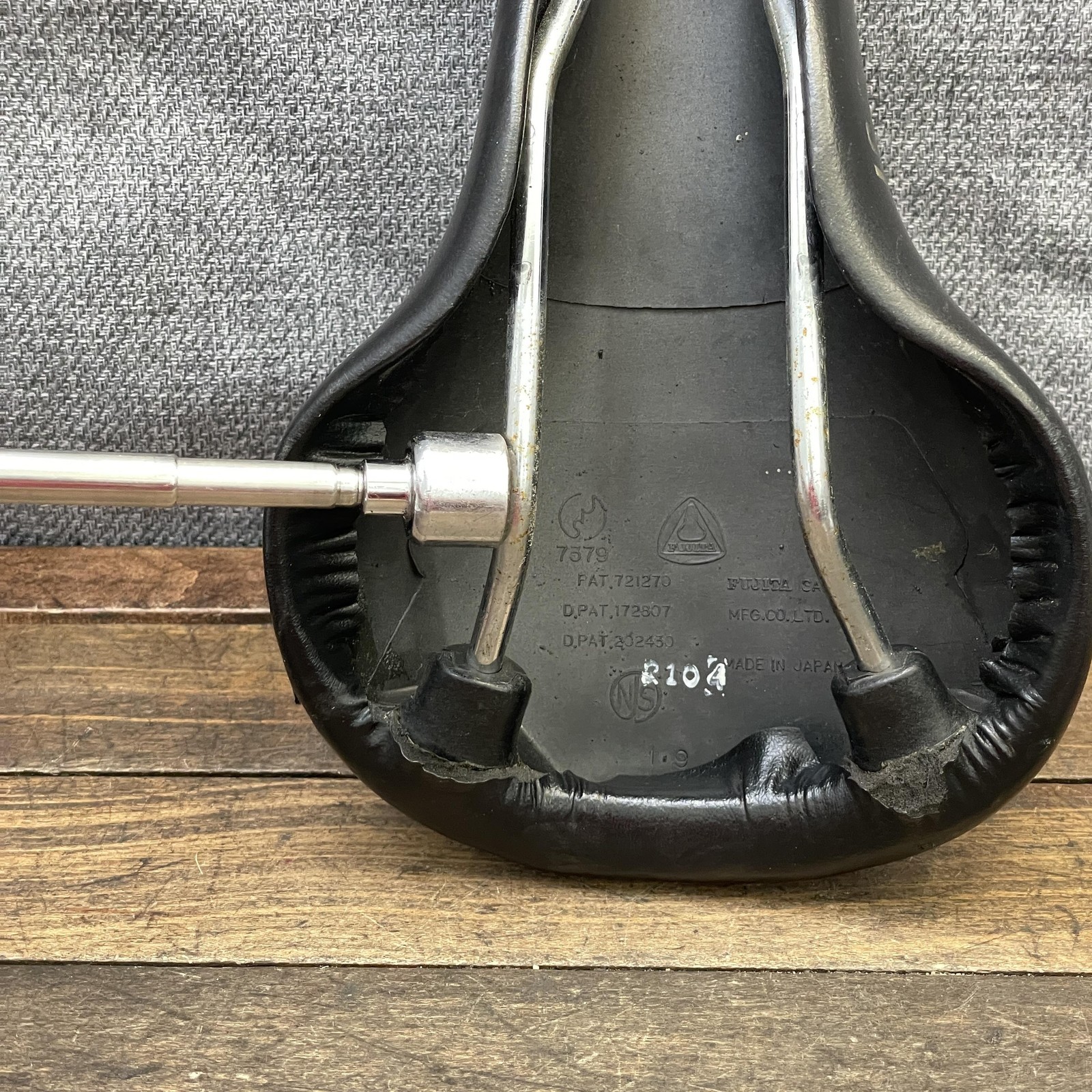 Vintage Fujita Seat NJS Stamp Keirin Fuji Track Bike Racing Bicycle Saddle