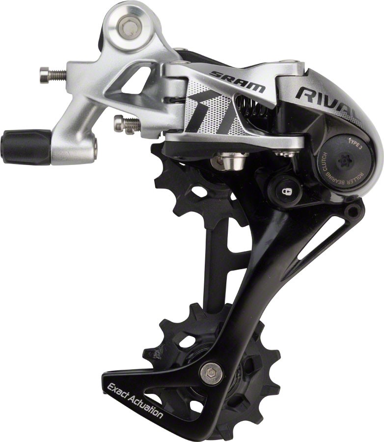 SRAM Rival 1 Rear Derailleur – 11 Speed, Long Cage, Black/Silver