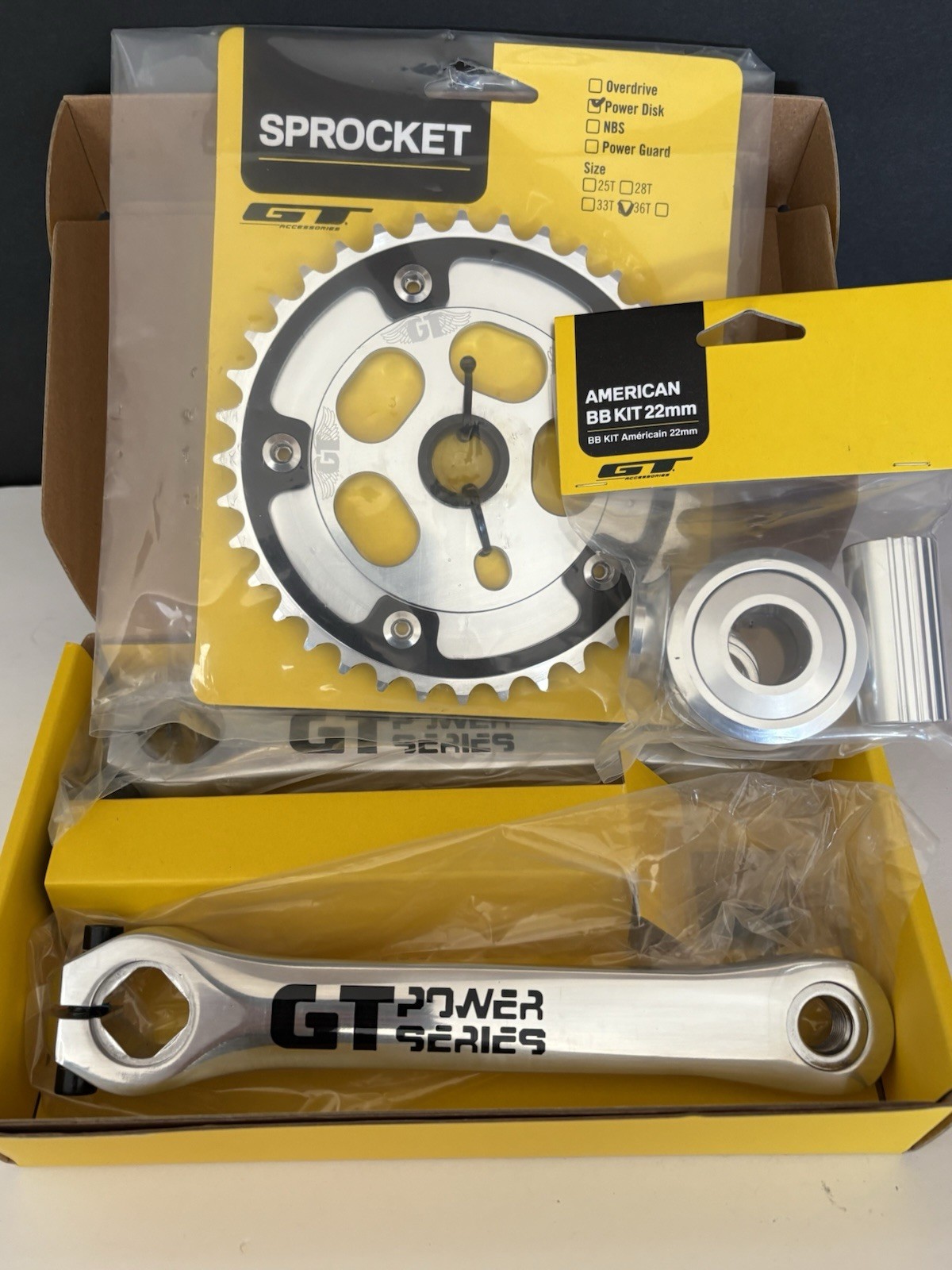 GT POWER SERIES CRANKS/POWER DISC/BOTTOM BRACKET KIT