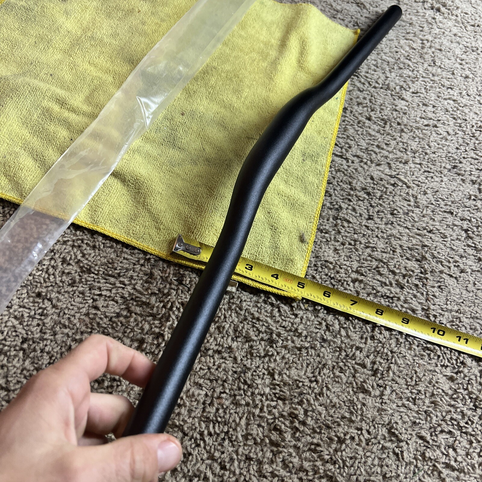 New FRAMED 9 Degree Sweep Mtn Bike Handlebars Bars 710mm Light Black 28” Wide