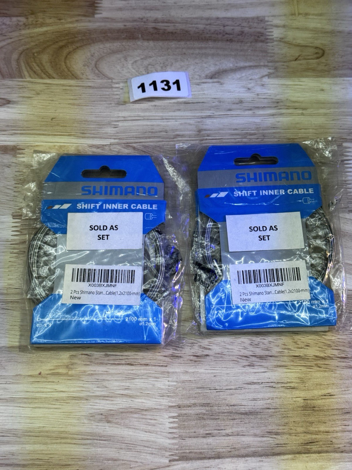 2 Sets of Shimano SUS Shift Inner Cable 2100mm, 1.2mm stainless steel