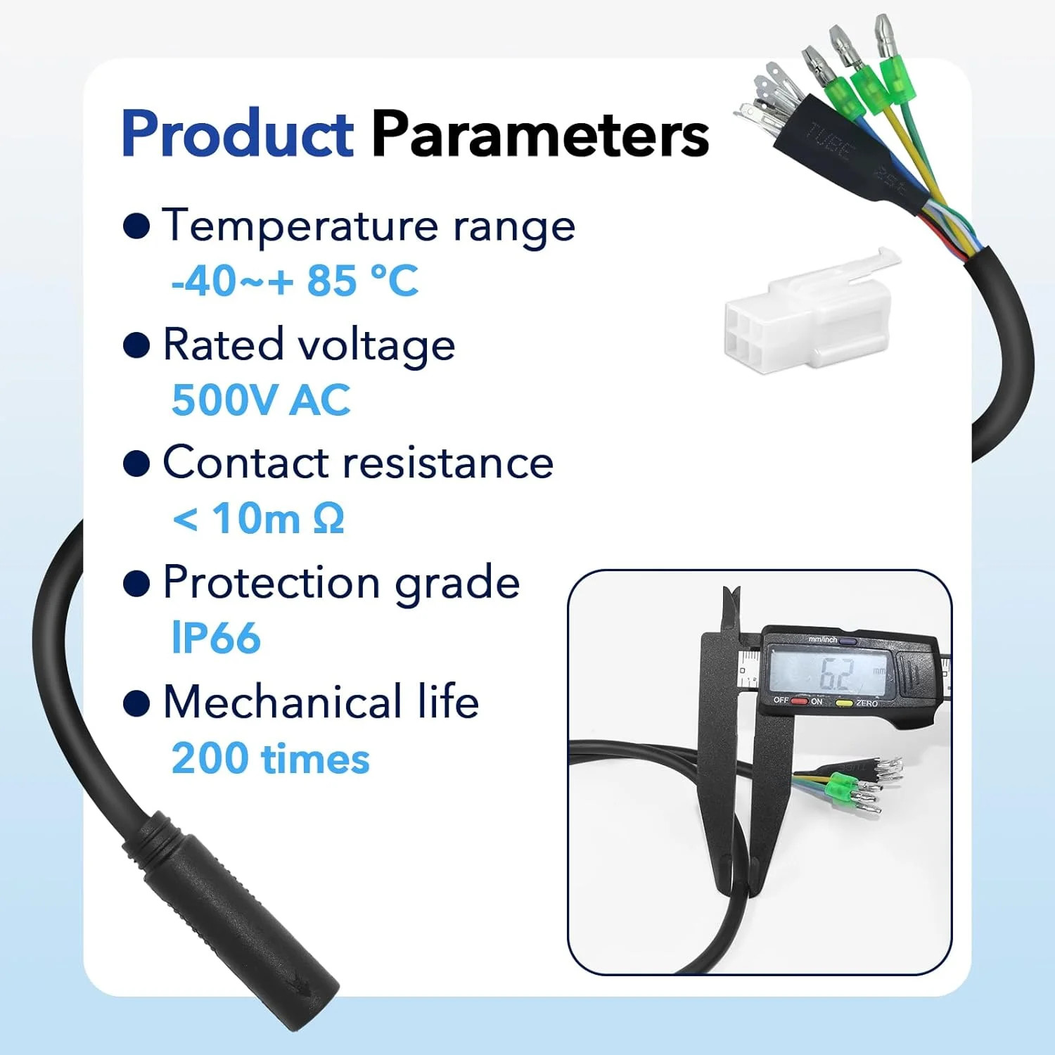 9 Pin Hub Motor Convert Extension Cable, Waterproof Connector 36V 48V 72V Electr
