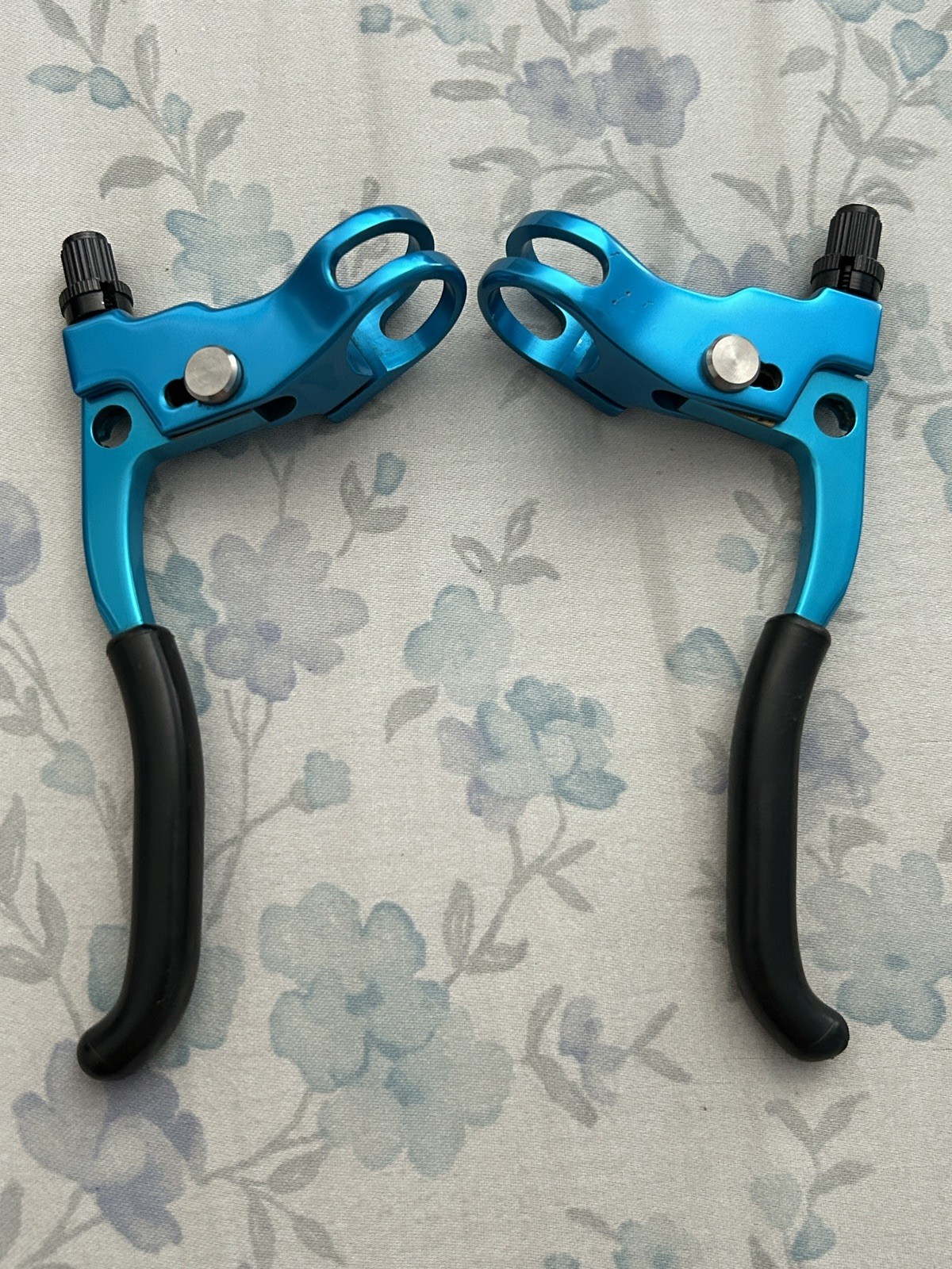 Grafton Re-Entry Canti Brake Levers Turquoise Blue Vintage 90s MTB CNC USA Kooka