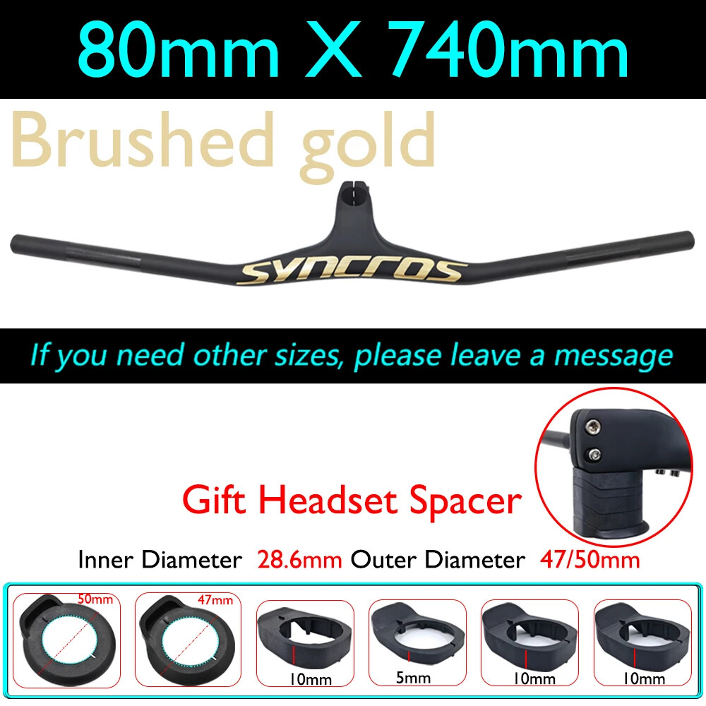 -17° Integrated Cockpit MTB Carbon Handlebars 28.6mm 660-800mm Width Riser Bar