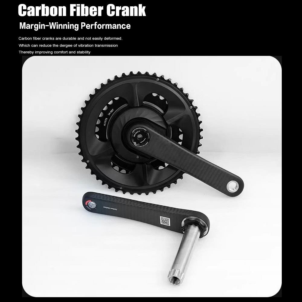 AIRWOLF Carbon Road Bike Crankset CKR01 Power Meter EASTON 277g Lightweight