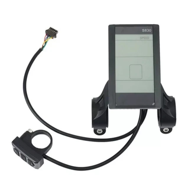 EBike 24V 36V 48V S830 LCD Display Screen Control Meter Panel WP/SM Plug Bike.