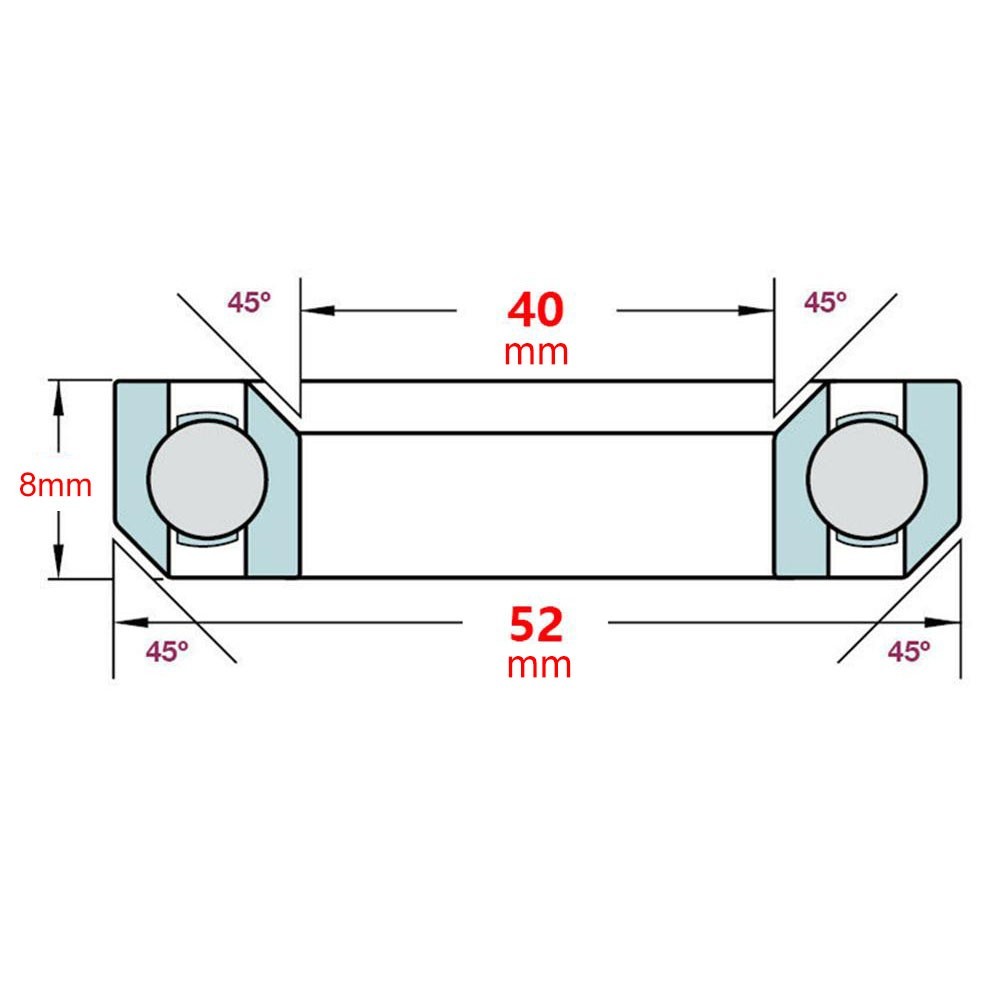 40x52x8mm Bearings Ball Bearings Long Service Life Replacement Accessory