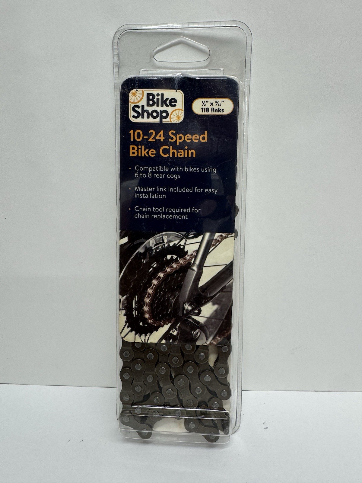 Bike Shop 10-24 Speed Bike Chain 1/2”x3/32” 118 Links