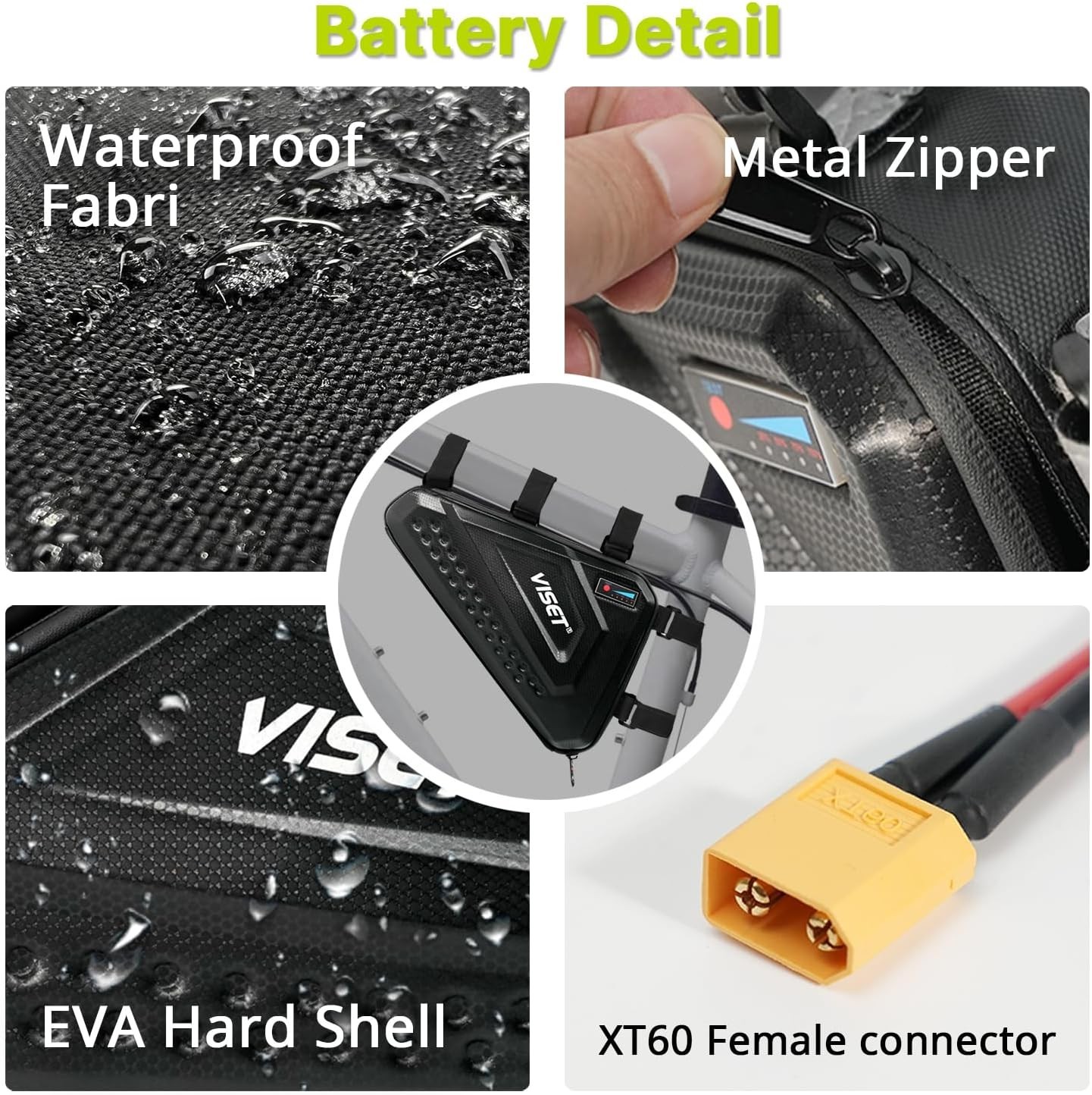 VISET 48v 15ah ebike battery VISET Electric Battery for 100W-800W Ebike 30A